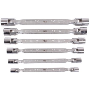 Set 6 chei tubulare duble articulate BGS 8 - 19 mm - Img 3