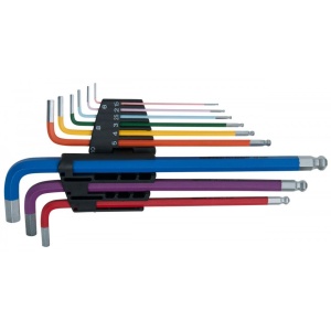 Set 9 chei imbus KS TOOLS cu cap sferic, 1,5-10 mm - Img 3