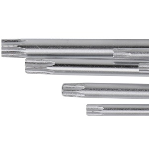 Set 9 chei Torx lungi tip L, extra lungi, T10 - T50, cromate - Img 7