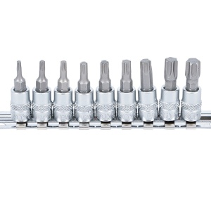 Set 9 varfuri imbus antrenare 1/4" (capete chei tubulare), torx T10-T50, BGS