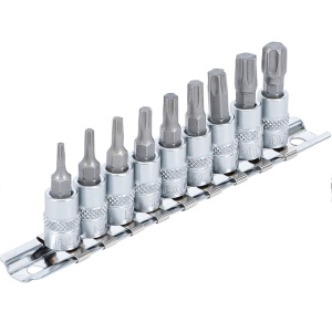 Set 9 varfuri imbus antrenare 1/4" (capete chei tubulare), torx T10-T50, BGS - Img 5