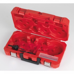 Set accesorii carote MILWAUKEE Bi-Metal HOLE DOZER™ [ Tijă prindere cu burghiu de centrare (49567010). Tijă prindere cu burghiu de centrare (49569100). 2 x burghie de centrare. Cheie imbus ⅛″ (49960060) ] - Img 2