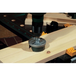 Set carote standard Wolfcraft 2165000,cu 6 carote cu diametre multiple:25, 32, 40, 45, 54, 65 mm,adancime de taiere 23 mm, tija hexagonala - Img 4