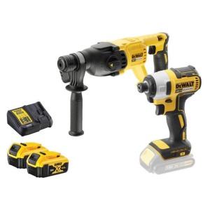 Set combo 2 scule DeWalt DCK2023M2T Li-Ion 18V DCH133, DCF787, incarcator, valiza TSTAK II - Img 1