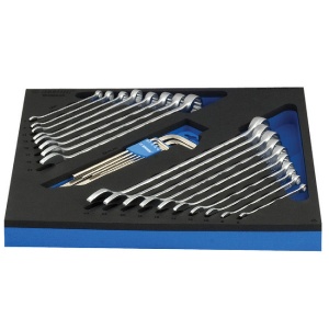 Set de 27 chei combinate Unior si chei hexagonale varianta lunga in modul SOS 6-24 mm