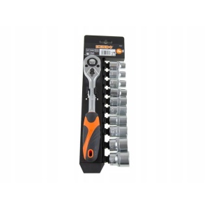 Set de capete 1/2" cu clichet, 11 bucati, cod 16207 - Img 4