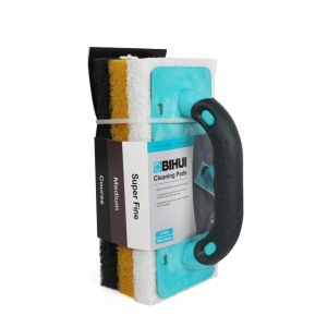 Set Dristi cu Burete / Tampon pentru curatare (1 maner, 3 baze), 250x120mm - BIHUI-CSPK4 - Img 4