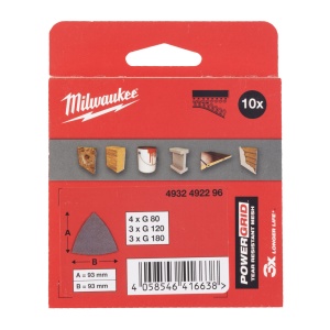 Set sită abrazivă 93x93, 10 buc P80/120/180 - Img 2