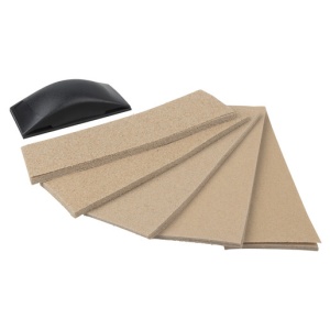 Set slefuire Wolfcraft 2898000, slefuitor din plastic 130x70x32 mm + 50 benzi de slefuire - Img 1