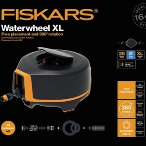 Set tambur automatic (XL) fara roti si 25 m furtun, 1/2", Fiskars - Img 2