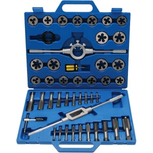 Set tarozi + filiere, toli 1/4" - 1", 45 piese - Img 1