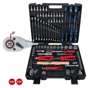 Set unelte universale 1/4"-1/2" KS TOOLS, 97 de piese - Img 1