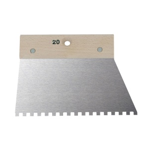 Spatula dintata patrat, maner de lemn - 20 (4)