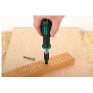 Surubelnita pentru biti Wolfcraft 1240000, magnetic, maner ergonomic, bicomponent, lungime 138 mm - Img 3