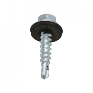 Suruburi Autoforante cu cap hexagonal, DIN 7504K, filet lemn, ZN+saiba EPDM, 4.8x60mm, 100 bucati - Img 2
