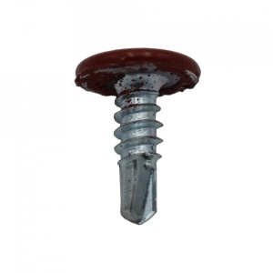 Suruburi Autoforante cu cap plat + saiba, RAL 3011, 4.2x16mm, 500 bucati - Img 2