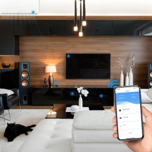 Telecomandă WiFi IR Tellur Smart, senzor temperatură și umiditate, USB C, Negru - Img 3