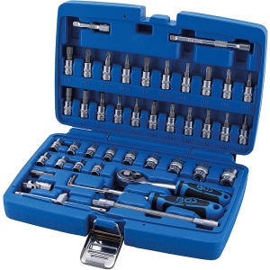 Trusa 46 piese chei 1/4" + varfuri - Img 3