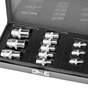 TRUSA TUBULARE 1/4", 3/8" si 1/2" TORX E4-E20 CU ADAPTOARE - 11P. - Img 2
