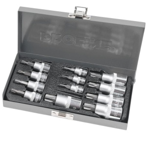 TRUSA VARFURI TORX 1/4", 3/8" si 1/2" T8-T60 CU ADAPTOARE - 12P. - Img 1