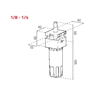 Ungator de ulei de linie, 1/4", max. 18 bar, 1700 l/min, FIAC - Img 3