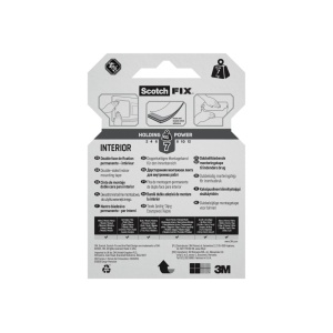 Bandă dublu adezivă montare suprafețe interioare, 19 mm x 1,5 m, 3M Scotch-Fix™ - Img 6