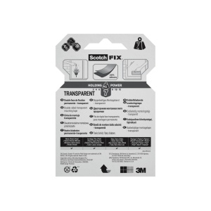Bandă dublu adezivă transparentă pentru montare, 19 mm x 1,5 m, 3M Scotch-Fix™ - Img 6