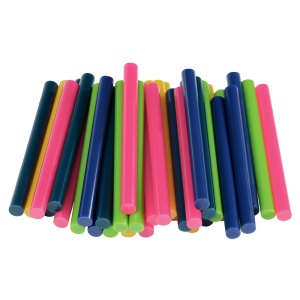 Baton silicon Rapid Decoratiuni Fun to Fix color Modern (albastru, galben, roz, verde si vernil), Universal, O7mm x 90mm, baza EVA, 36 buc blister 5001426 - Img 3