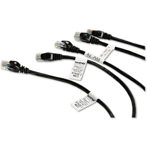 Brother TZEFX221 etichete originale flexibile 9mm x 8m, negru pe alb, PTouch laminate, pentru identificare cabluri si fire TZe-FX221 - Img 3