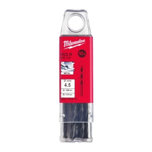Burghie HSS Roluite pentru metal - DIN 338 - Milwaukee Ø 4.5x47x80 mm - set 10 buc - Img 2