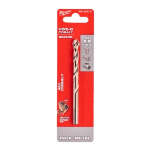 Burghie RED COBALT pentru metal - DIN 338 Milwaukee Ø 6.8x69x109 mm - blister 1 buc - Img 2