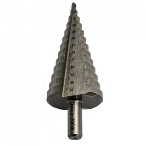 Burghiu în trepte, canale drepte, HSS 4-39MM, 13 trepte