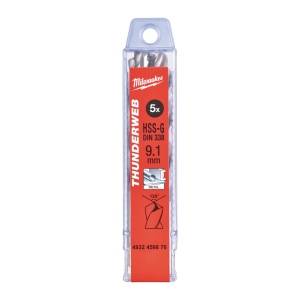 Burghiu metal MILWAUKEE THUNDERWEB - DIN 338 Ø 9.1x57x93 mm - set 5 buc - Img 2