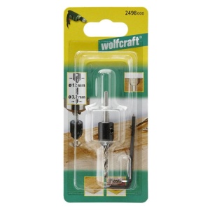 Burghiu pentru gaurire preliminara cu zencuitor Wolfcraft 2498000, D 3.2 - 12 mm, burghiu D 3.2 mm - Img 3