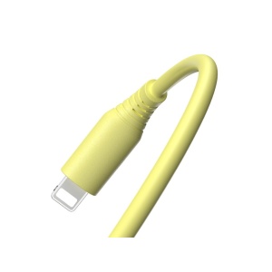 Cablu silicon Tellur USB to Lightning, 3A, 1m, galben - Img 3