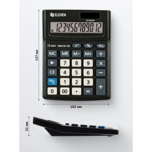 Calculator de birou 12 digiți, 137 x 102 x 31 mm, Eleven CMB1201-BK - Img 2