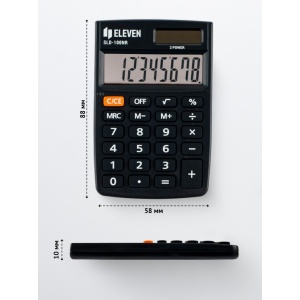 Calculator de buzunar 8 digiți, 88 x 58 x 10 mm, Eleven SLD-100NR - Img 2
