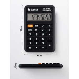 Calculator de buzunar 8 digiți, 98 x 62 x 10 mm, Eleven LC-210NR - Img 2