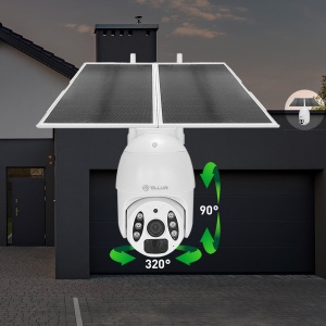 Cameră solară WiFi Tellur Smart, P&T, 3MP, 2K UltraHD, PIR, panou solar 20W, Alb - Img 4