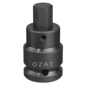 Cap cheie tubulara de impact OZAT 1" cu profil hexagon exterior, 2 piese, standard, 25mm L32mm