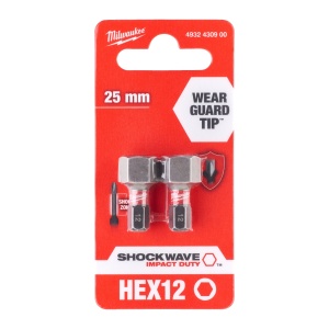 Cap surubelnita Hexagon (HEX) Milwaukee SHOCKWAVE (Tip: Hex 12 mm) - set 2 buc - Img 2