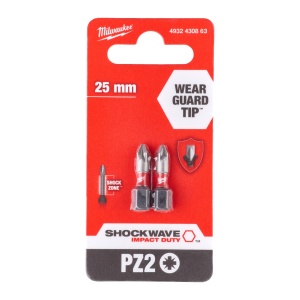 Cap surubelnita Pozidrive (PZ) Milwaukee SHOCKWAVE - PZ2 x 25 mm - 2 buc - Img 2
