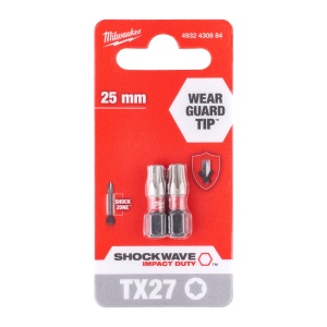 Cap surubelnita Torx (TX) Milwaukee SHOCKWAVE (Lungime totală (mm): 25, Tip: TX 27) 2 buc - Img 2