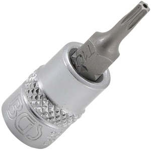 Capat cheie tubulara 1/4" cu varf Torx cu gaura, TT10 - Img 1