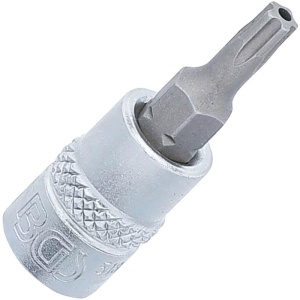 Capat cheie tubulara BGS 1/4" cu varf TorxPlus cu gaura 5 colturi, TS20