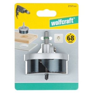 Carota standard pentru doze si prize Wolfcraft , 2157000, 68X23, tija cilindrica cu diametrul de 6 mm - Img 3