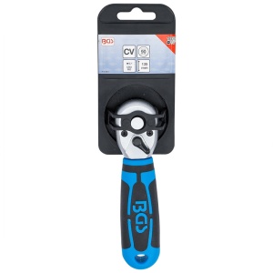 Cheie cu clichet reversibila 3/8", 135 mm, dantura fina, BGS STUBBY - Img 3