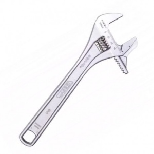 Cheie reglabila cromata cu falca reversibila, DIM 259 mm (10"), DESCHIDERE 40 mm (1 9/16")