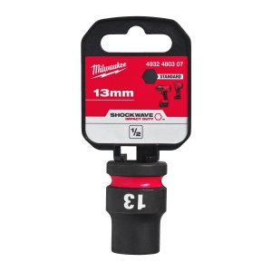 Cheie tubulara de impact 1/2" MILWAUKEE SHOCKWAVE™ IMPACT DUTY 13 mm L38mm - Img 2