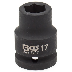 Cheie tubulara de impact, 17mm, 3/4" - Img 1